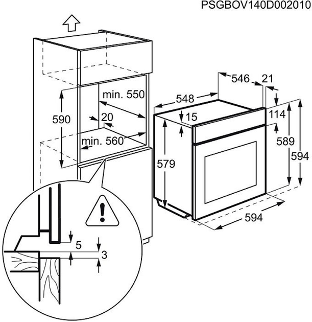 Духовой шкаф electrolux eoc 95751 bx