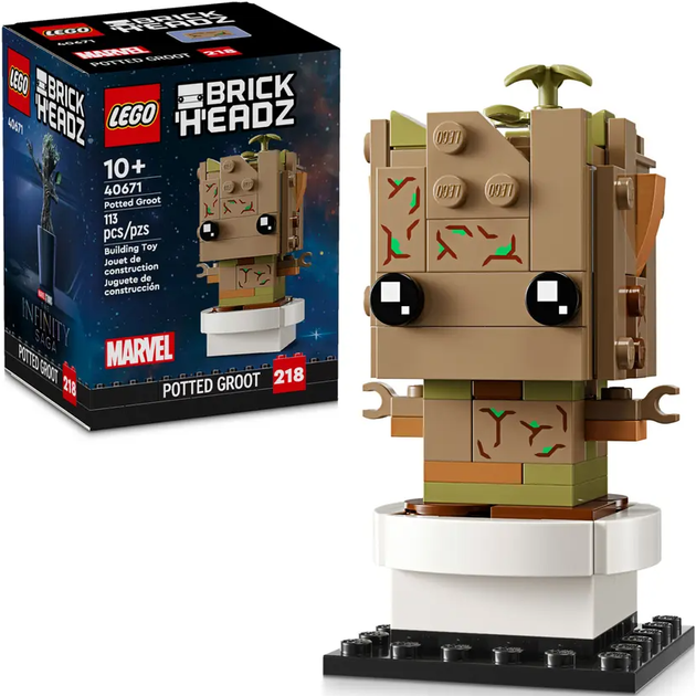 Zestaw klocków LEGO Marvel Groot w doniczce 113 elementów (40671) - obraz 1