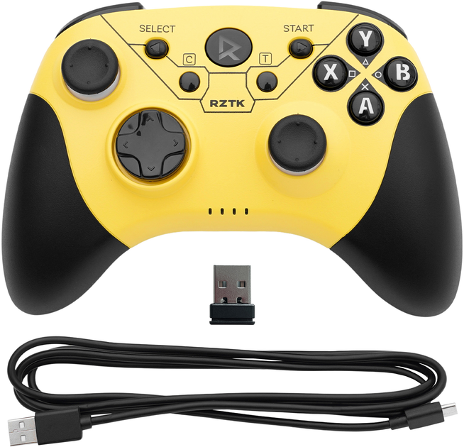 Бездротовий геймпад RZTK GamePad BT5.0 PC/iOS/Android/PS3/PS4 Yellow - зображення 13