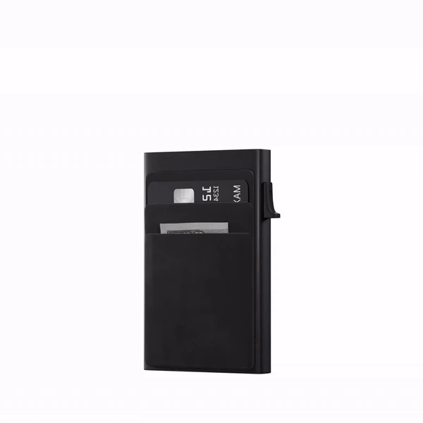 Алюминиевый картхолдер кошелек для карт и денег с защитой RFID Черный (722224687550) - Фото 7 Алюминиевый картхолдер кошелек для карт и денег с защитой RFID Черный (722224687550) - изображение 7