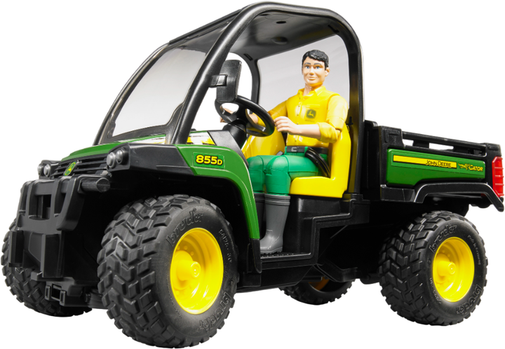 Набор игрушечный Bruder Автомобиль John Deere Gator XUV 855D с фигуркой (2490) - изображение 3