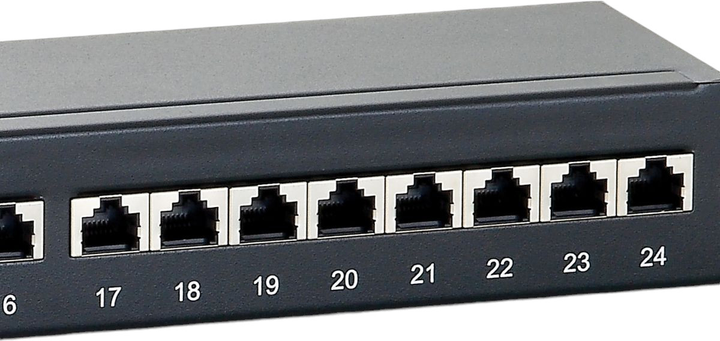 Patch panel Equip 19" 1U CAT6 24xRJ45 do szafy serwerowej/racka Black (4015867111567) - obraz 5
