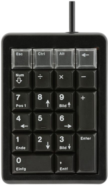 Клавіатура дротова Cherry Numpad G84-4700 Black (G84-4700LUCDE-2) - зображення 1