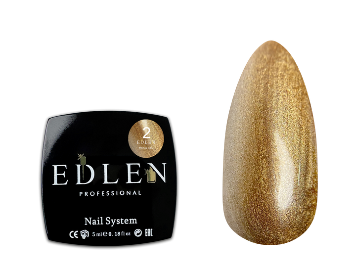 Гель фарба EDLEN Metal Gel №02 5 мл - Фото 1 Гель фарба EDLEN Metal Gel №02 5 мл - изображение 1