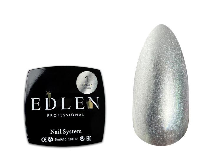 Гель фарба EDLEN Metal Gel №01 5 мл - Фото 1 Гель фарба EDLEN Metal Gel №01 5 мл - изображение 1