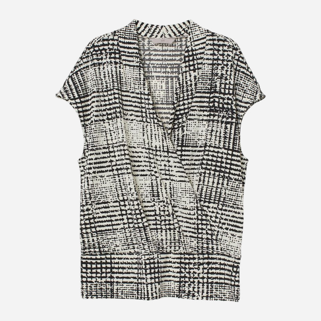 Блузка женская H&M 7719701wer L Черная с белым (PS2030000326129) - изображение 1