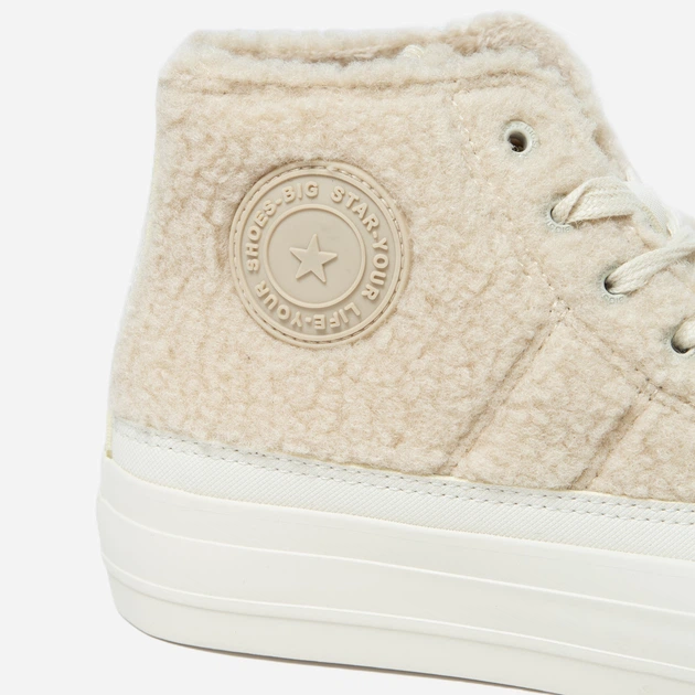 Жіночі кеди високі Big Star Oo274A444 801 36 Бежеві (5900714812720) - зображення 3
