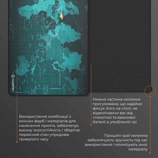 Игровая поверхность GamePro MP275M Speed/Control 900 x 400 х 3 мм Black - изображение 7