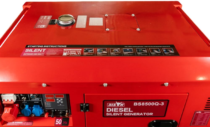 Генератор дизельний Bison BS8500Q-3 трифазний 6 кВт (41-00413) - зображення 10
