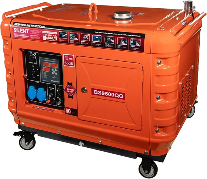 Генератор дизельний Bison BS9500QQ однофазний 5.5 кВт (41-00411) - зображення 1