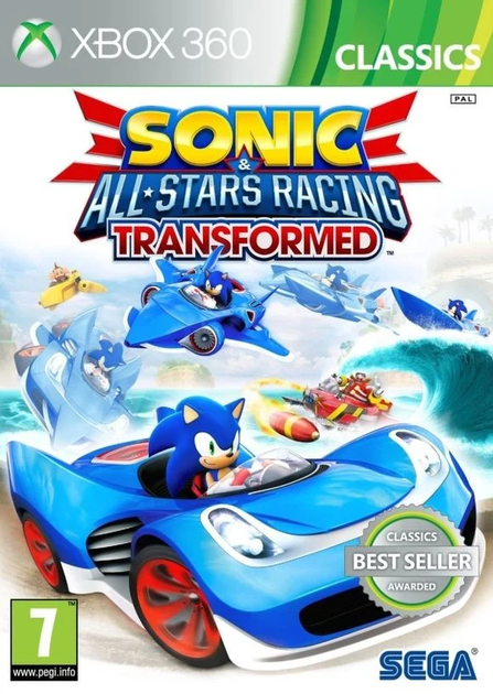 Гра Xbox 360 Sonic and All Stars Racing Transformed (диск DVD) (5055277023165) - зображення 1