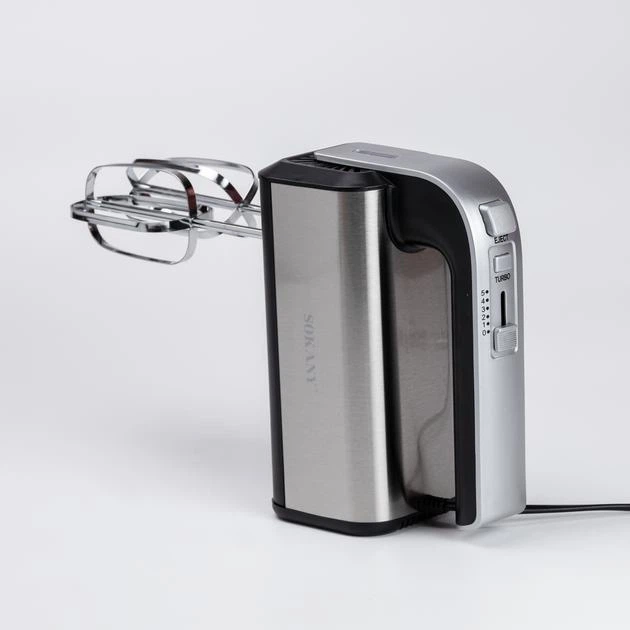 Миксер ручной SOKANY CX-6651 сталь с двумя насадками 800 Вт 5