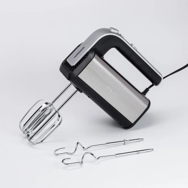 Миксер ручной SOKANY CX-6651 сталь с двумя насадками 800 Вт 5