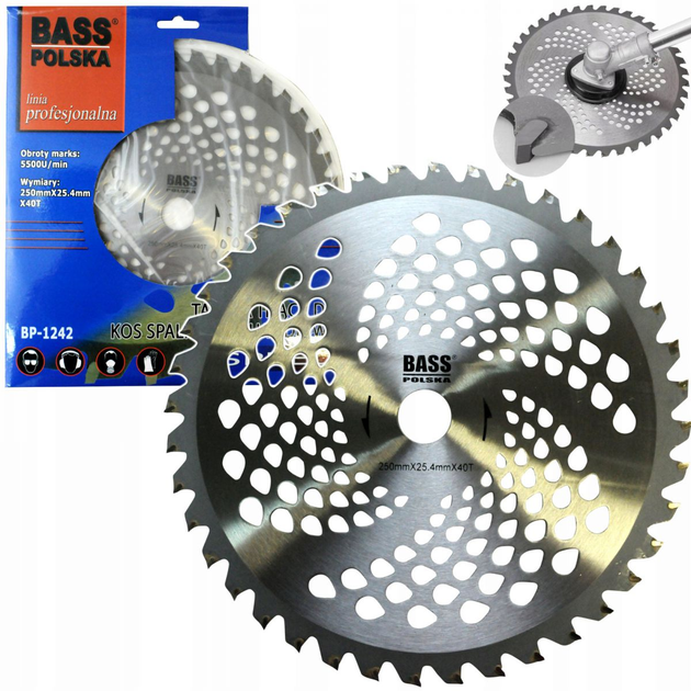 Диск для бензокоси Bass Polska 55 x 25.4 мм x 40 T (5902067606582) - зображення 4