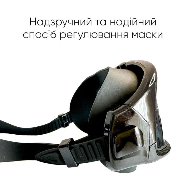 Маска для плавання Renvo Sevan Anti-fog Універсальна Чорна OSFM (2SM110-01) - зображення 4