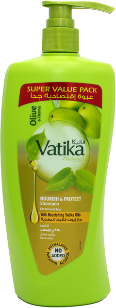 Акція на Шампунь Dabur Vatika Живильний з оливковою олією для нормального волосся 600 мл від Rozetka