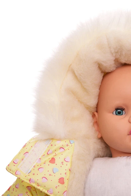 Комбинезон на меху для девочки Babykroha с принтом Сердечек желтый 74 см (50749) - изображение 4