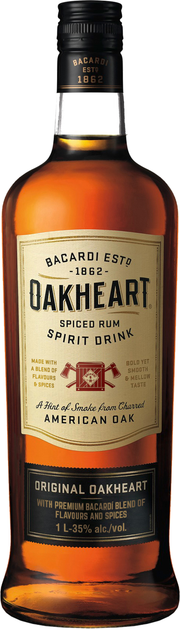 Спиртовий напій на основі рому Oakheart Original 1 л 35% (5010677740203) - зображення 1
