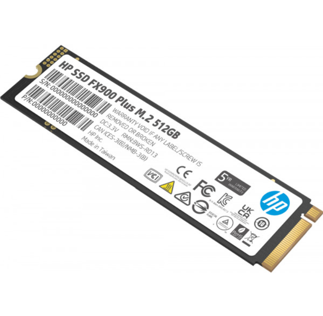 Твердотельный накопитель SSD HP FX900 Plus 512GB M.2 2280 PCI Ex Gen4 x4 3D NAND (7F616AA#) - изображение 2