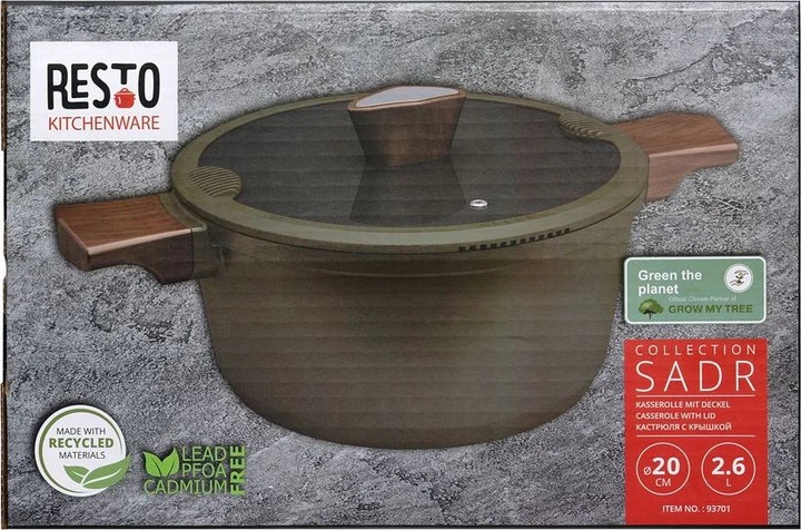 Garnek z odlewanego aluminium z pokrywką Resto Sadr 20 cm 2.6 l (4260709013671) - obraz 15