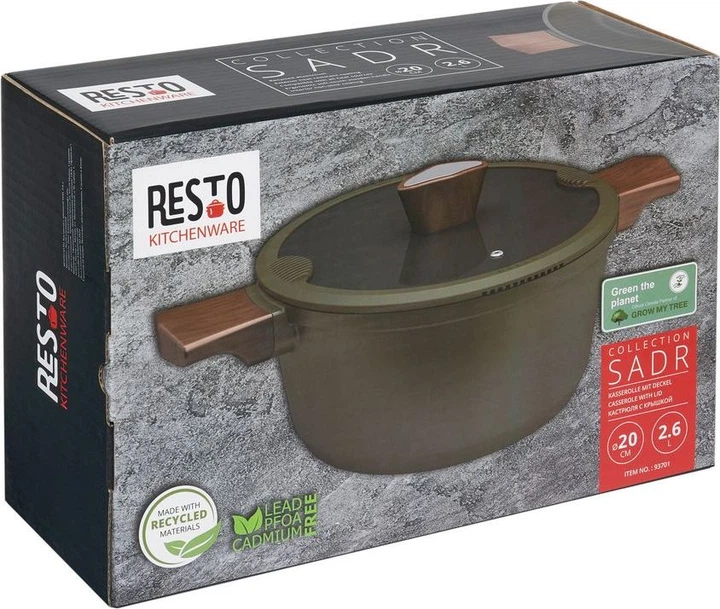 Garnek z odlewanego aluminium z pokrywką Resto Sadr 20 cm 2.6 l (4260709013671) - obraz 16