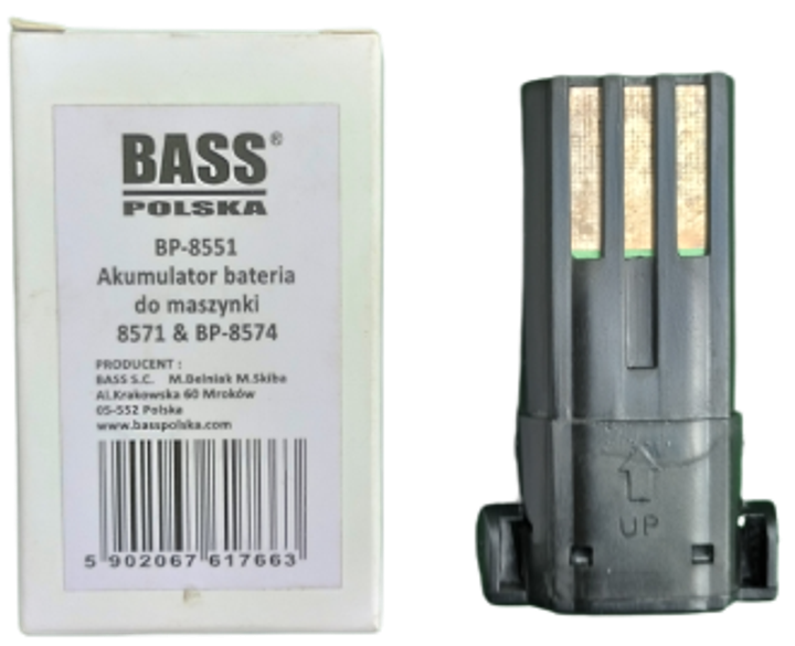 Akumulator Bass Polska do maszynki 8571 & BP-8574 18 V (5902067617663) - obraz 3
