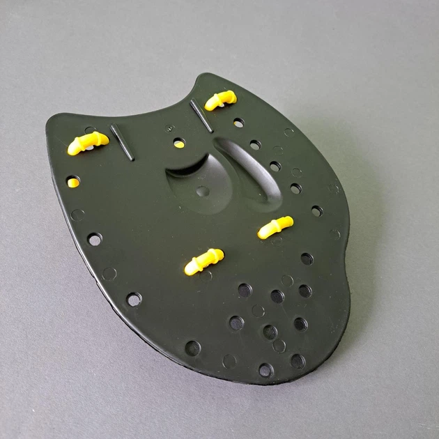 Лопатки гребки кистьові для плавання в басейні Cima 14 x 15 см Розмір S Чорно-жовтий - зображення 4