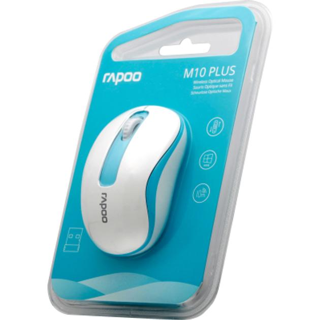 Компьютерная мышка Rapoo M10 Plus, White/Blue - изображение 5