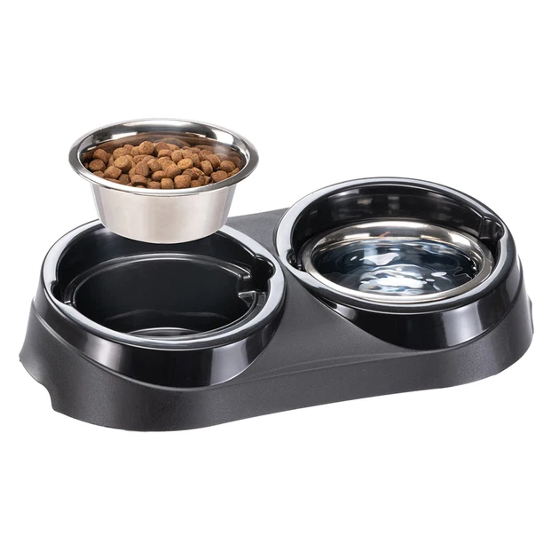 Пластиковая подставка с мисками из стали для собак Ferplast DUO FEED, 3.6 л - изображение 2