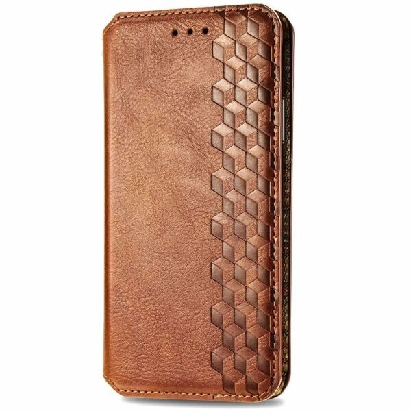 Чехол Deexe Rhombus Wallet для Samsung Galaxy A06 (A065) - Brown - изображение 4