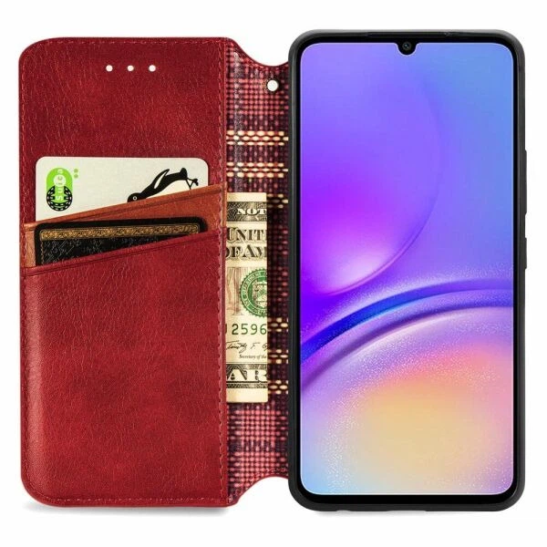 Чохол Deexe Rhombus Wallet для Samsung Galaxy A06 (A065) - Red - зображення 2