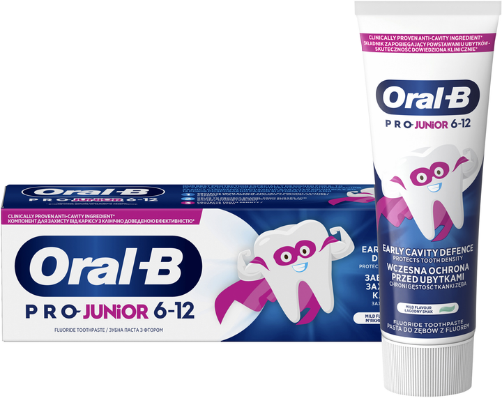 Зубна паста Oral-B Pro Junior для дітей віком від 6 до 12 років 75 мл (8700216089654) - зображення 1