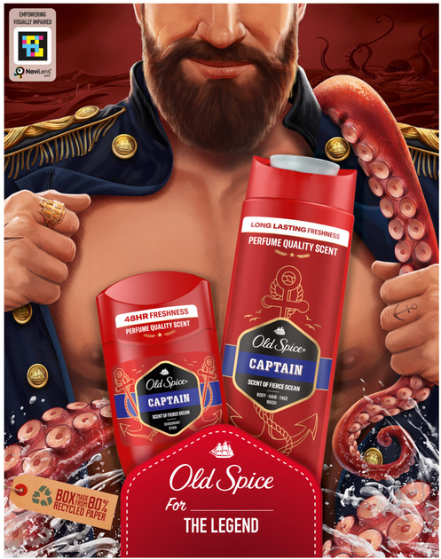 Подарунковий набір Old Spice Dark Captain Гель для душу 250 мл + Твердий дезодорант 50 мл (8700216131735) - зображення 2