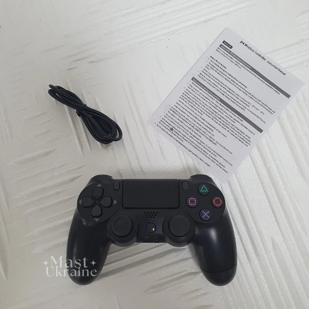 Бездротовий bluetooth джойстик DOUBLE motor vibration 4 Wireless Controller -OR-2233-Black. - зображення 2