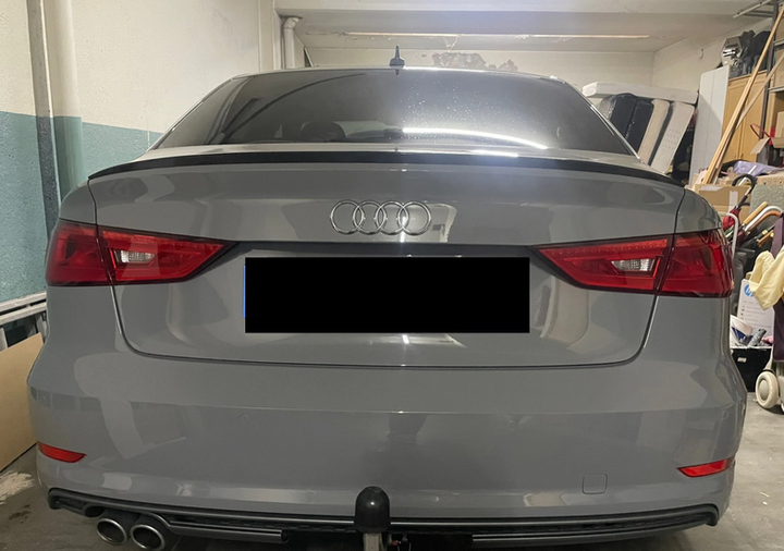 Спойлер на Audi A3 8V стиль S3 черный глянцевый (ABS-пластик) - изображение 6