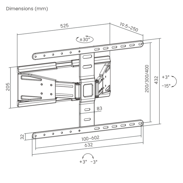 Кронштейн для телевизора UniBracket Slim64 VESA 100x200 - 600x400 до 50 кг - изображение 7