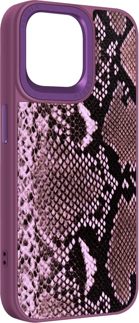 Чохол для смартфона Harder Genuine Snake для Apple iPhone 15 Pro Max Dark Purple (ARM76785) - Фото 2 Чохол для смартфона Harder Genuine Snake для Apple iPhone 15 Pro Max Dark Purple (ARM76785) - зображення 2