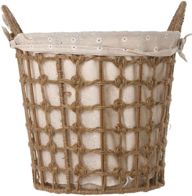 Kosz na bieliznę OTE Linen 33 x 33 x 37 cm (OTE-KOSZ-LINEN-M) - obraz 3