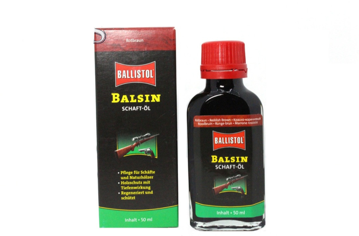 Олія Ballistol для догляду за деревом BALSIN Stockoil 50 мл Reddish Brown (червоно-коричневий) - зображення 1