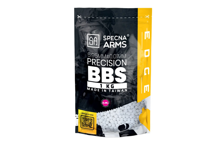 Страйкбольні кулі Specna Arms Edge Ultra 0.28g 1kg White - зображення 1