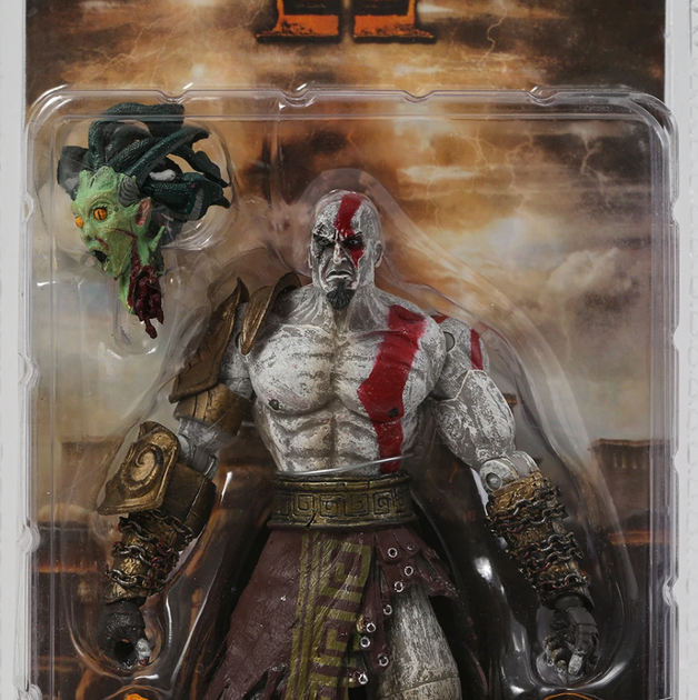 Кратос коллекционная экшн фигурка с головой медузы Горгоны God of War (18 см) ABC - изображение 2