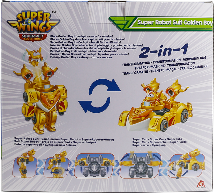 Игровой набор Super Wings Super Robot Suit Золотой Мальчик Golden Boy (EU770352) - изображение 4
