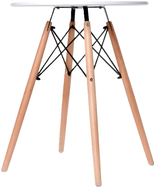 Стіл круглий OTE Vigo 60 x 60 x 74 см білий (OTE-STOL-VIGO-60CM-B) - зображення 3