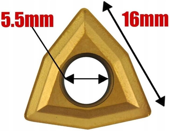 Ріжуча пластина Bass Polska WCMT 080408 Tin (5902067605851) - зображення 2