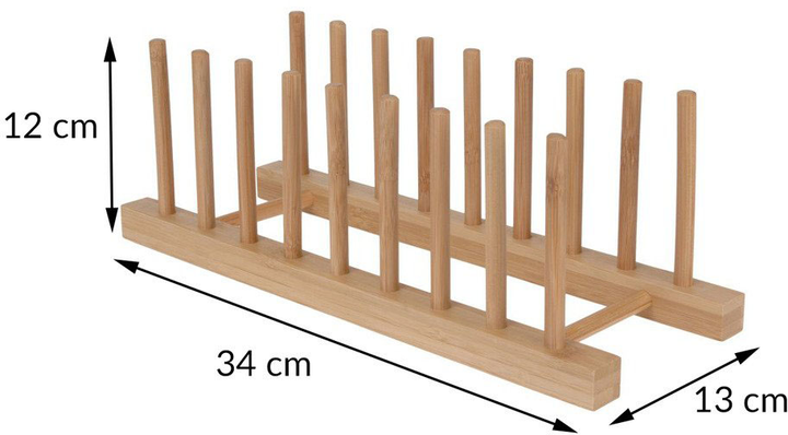 Stojak na talerze Home & Styling Collection bambusowy (8719202022186 / 8720573308502) - obraz 4