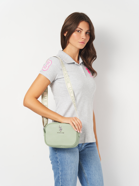 Сумка крос-боді через плече жіноча U.S. Polo Assn 27A278-AA00A Оливкова (786660982541)