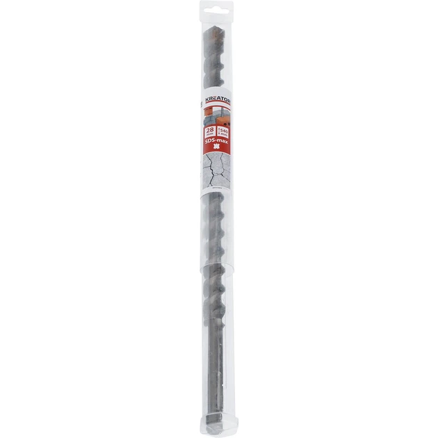 Сверло по бетону Ø 28x540mm SDS Max Kreator (KRT010954) - Фото 2 Сверло по бетону Ø 28x540mm SDS Max Kreator (KRT010954) - изображение 2