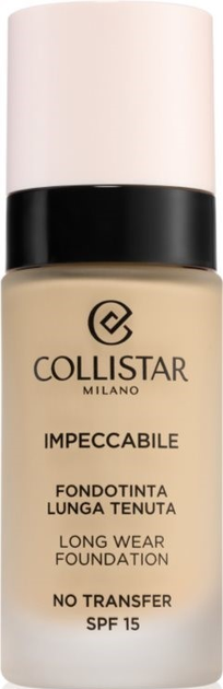 Podkład do twarzy Collistar Impeccabile długotrwały SPF 15 1 N Ivory 30 ml (8015150132022) - obraz 1