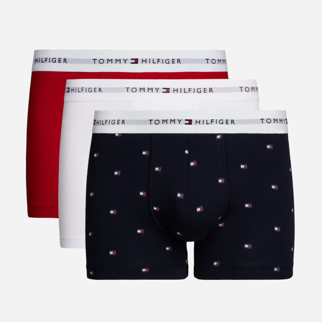 Zestaw majtek boxer męski Tommy Hilfiger UM0UM02768 XL 3 szt Czarny/Biały/Czerwony (8720637185131) - obraz 1