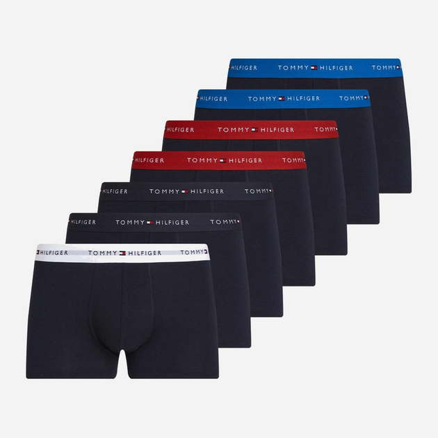 Zestaw majtek boxer męski Tommy Hilfiger UM0UM03385 S 7 szt Czarny (8720637185360) - obraz 1